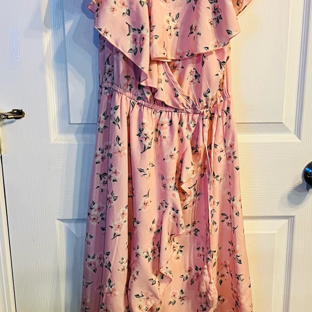 Indulge Pink Floral Maxi Dress